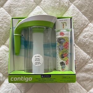 Contigo Lime Green & Clear Infuser Pitcher with Removable Fruit Tube